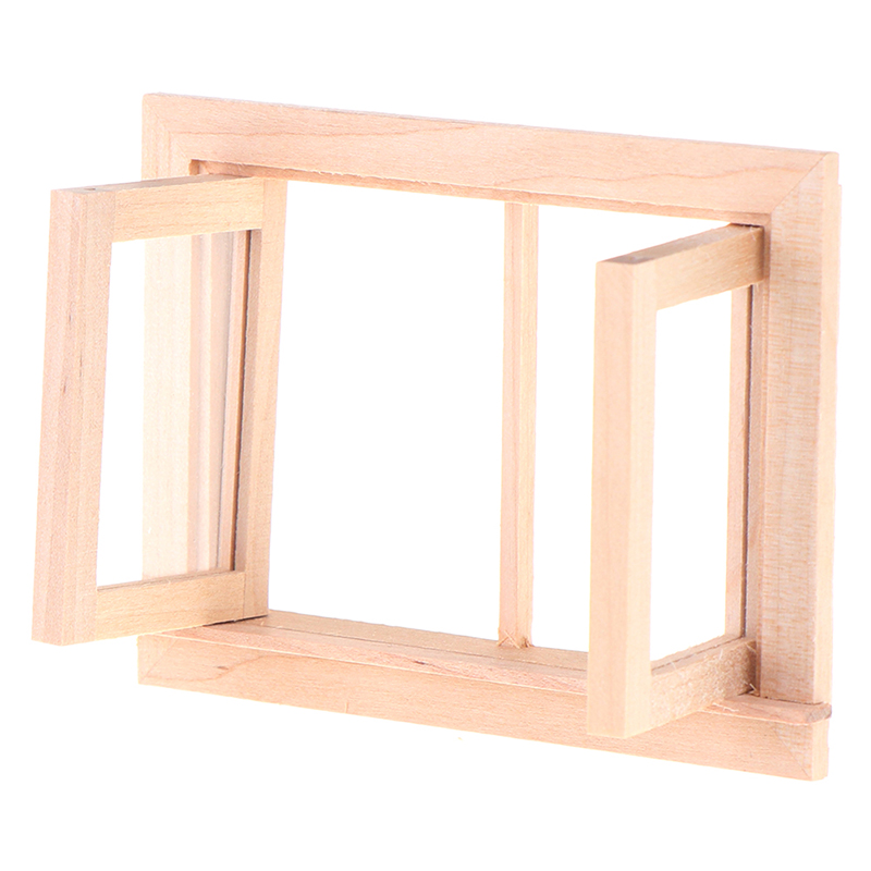 Woodworking For Beginners - 1pcs DIY Double Window 1/12 Dollhouse