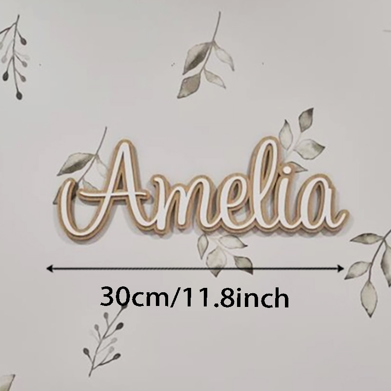 Woodworking For Beginners - 1pc Layered Name Sign, Cream Candy
