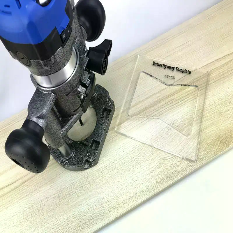 Woodworking Router Templates - Practical Butterfly Inlay Template Portable Router