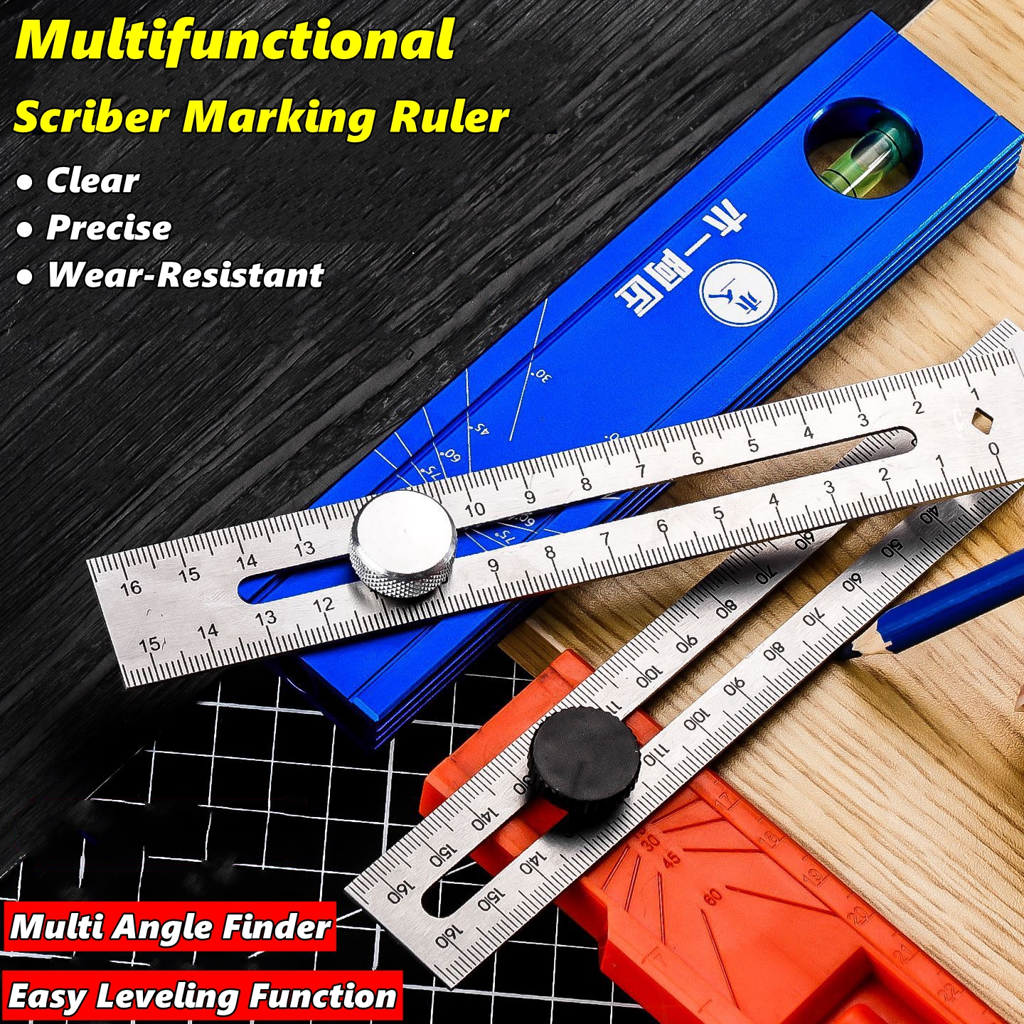 Woodworking Studio - Scriber Marking Tools, Multi Angle Finder