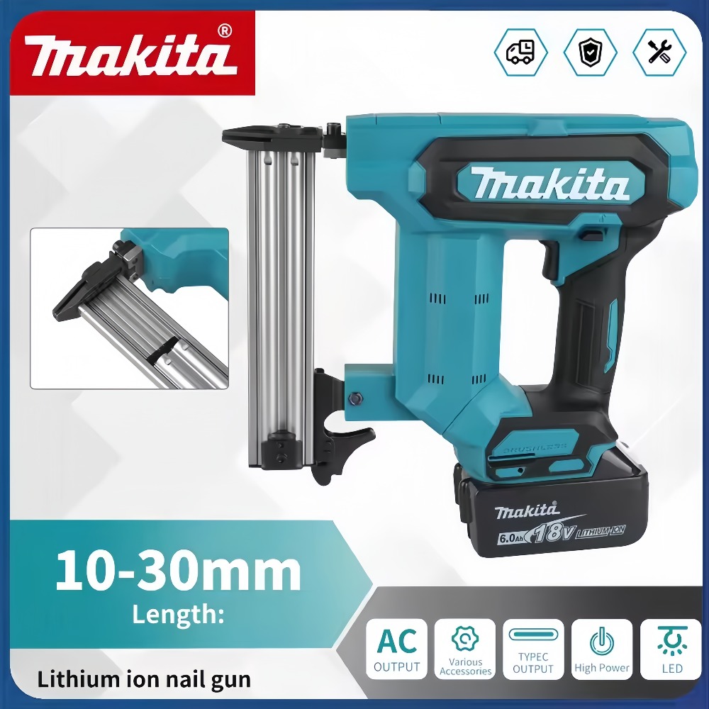 Woodworking Nail Gun - 2026 Makita F30 Cordless Impact Staple