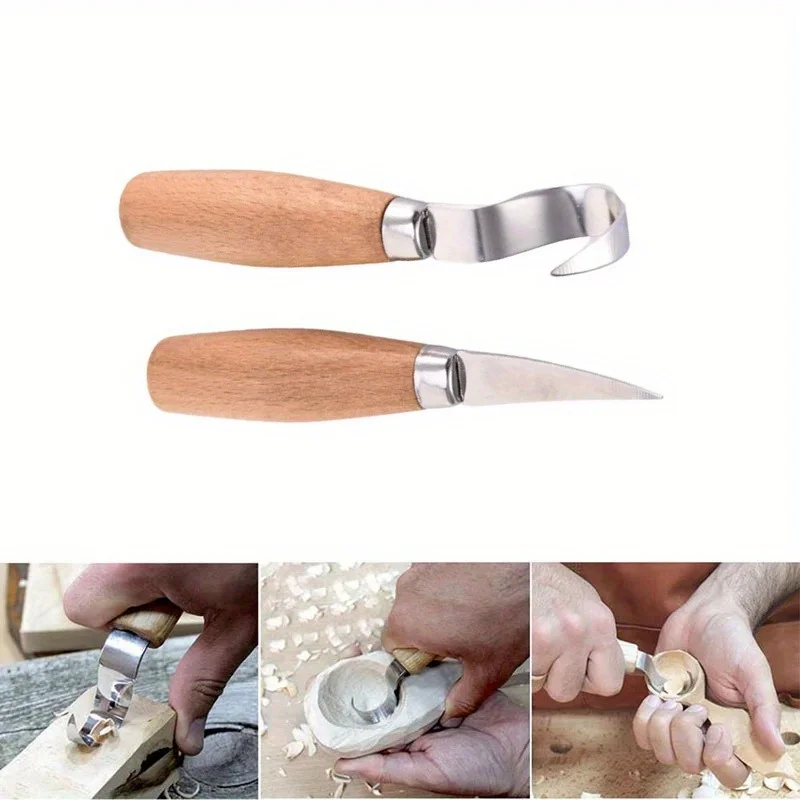 Woodworking For Beginners - Wood Carving Knife Chisel Hook Knife