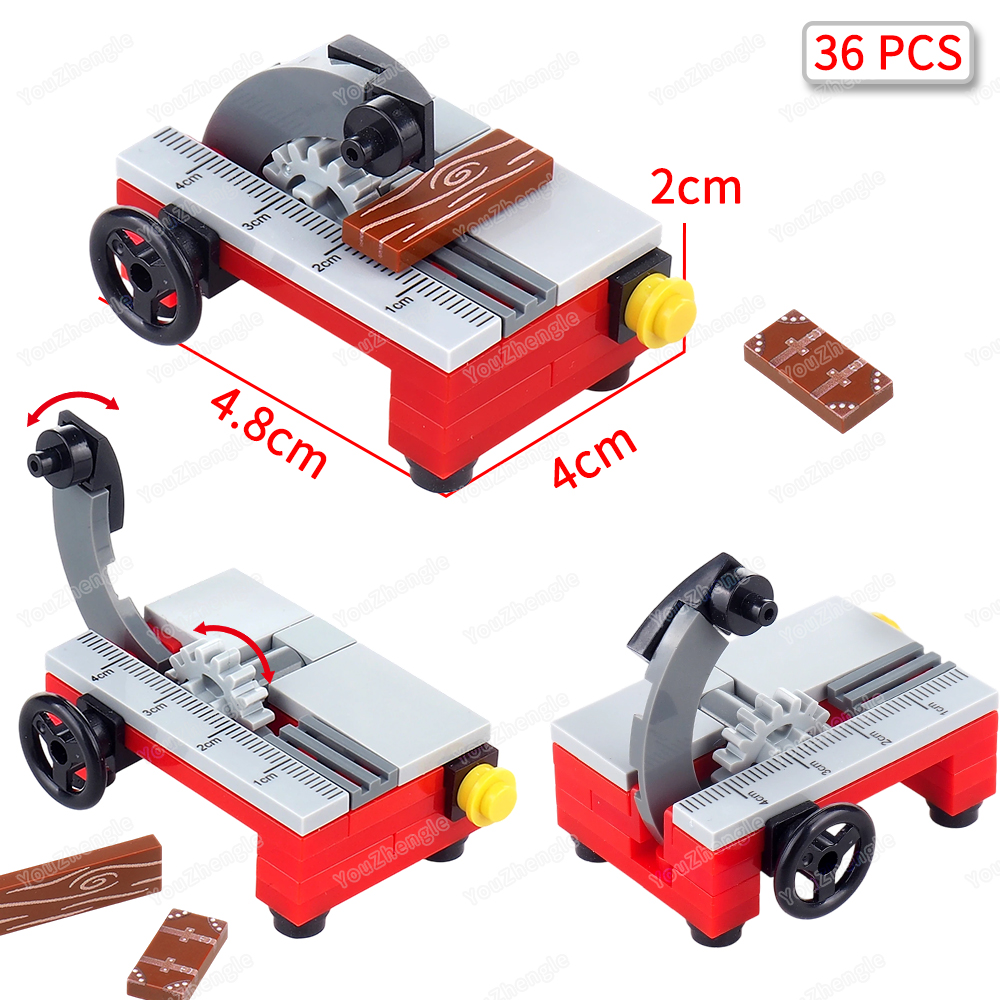 Woodworking Workbench - Mini Gear Sawing Machine Building Block