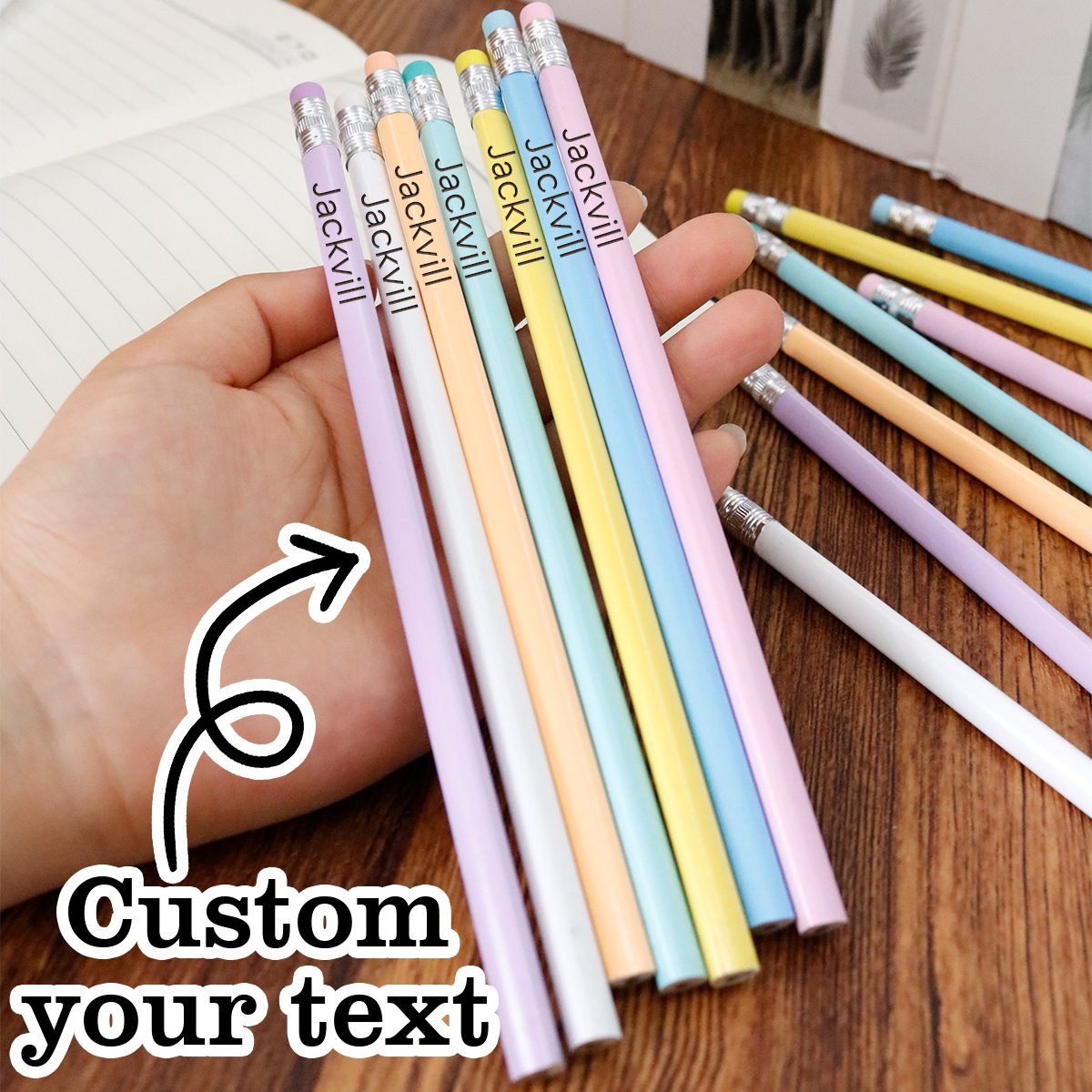 Woodworking For Beginners - Custom Text Pencils,Personalized Pencils For Kids,Customizable
