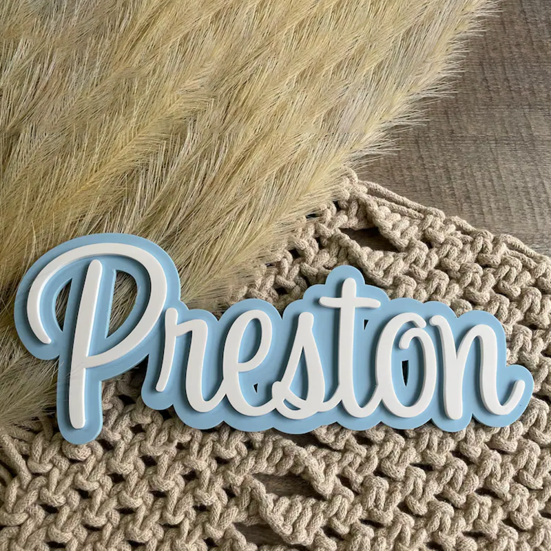 1pc Layered Name Sign, Cream C - Woodworking For Beginners บทวิจารณ์และราคา