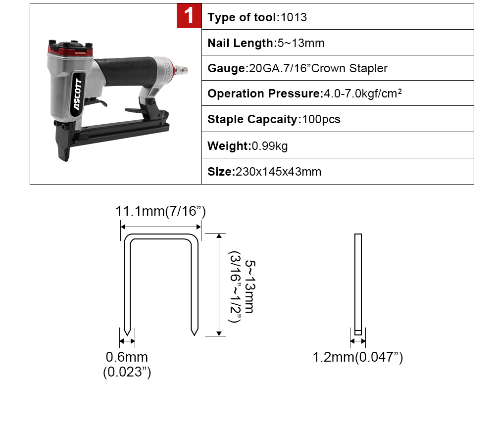 20GA 5-13mm 100pcs 1013j Indus - Woodworking Nail Gun บทวิจารณ์และราคา