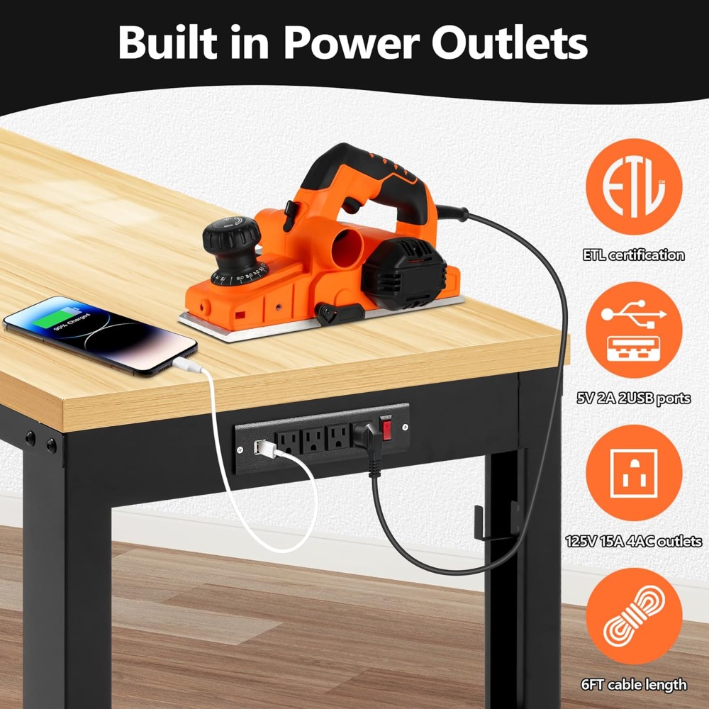 Adjustable Workbench, Heavy Du - Woodworking Workbench บทวิจารณ์และราคา