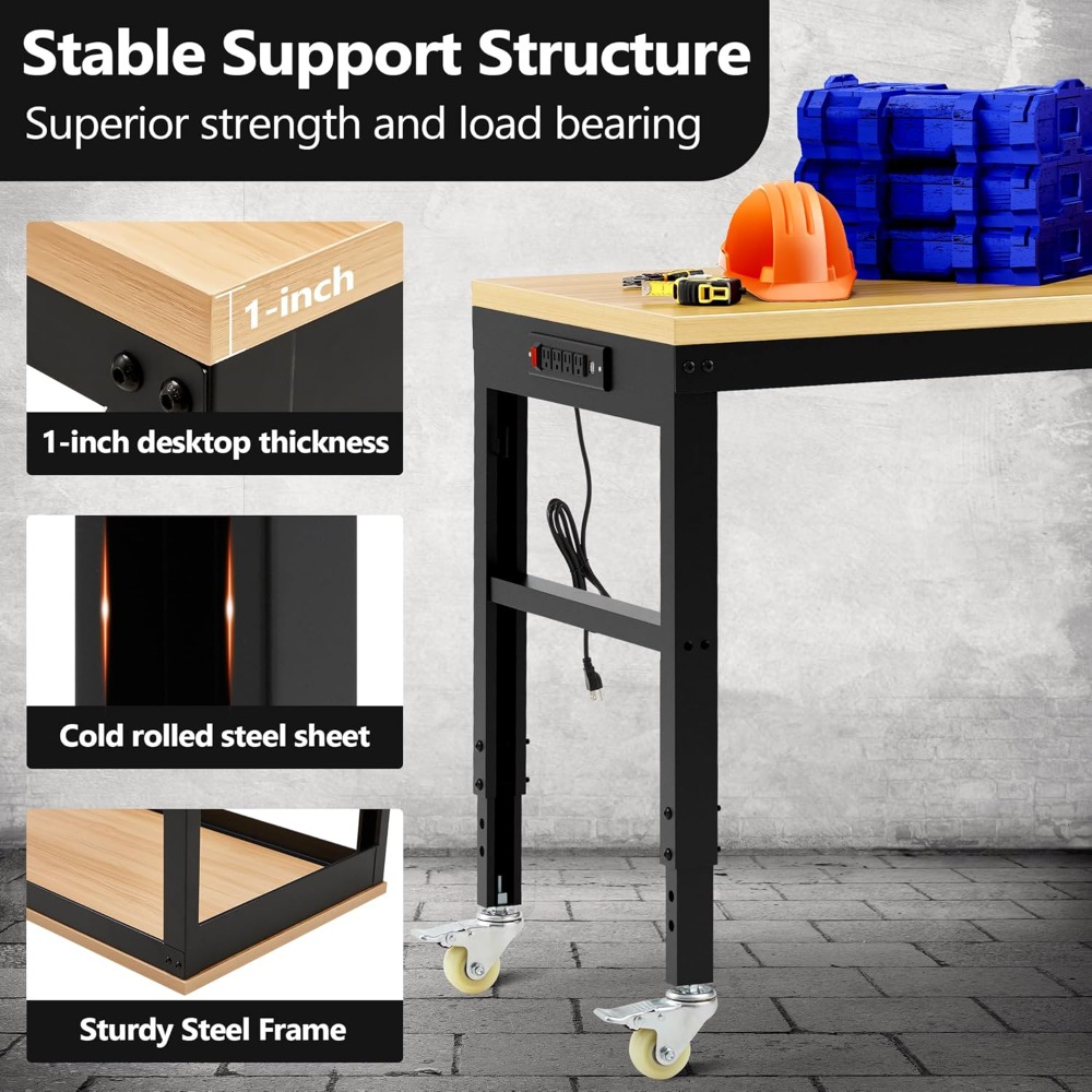 Adjustable Workbench, Heavy Du - Woodworking Workbench บทวิจารณ์และราคา