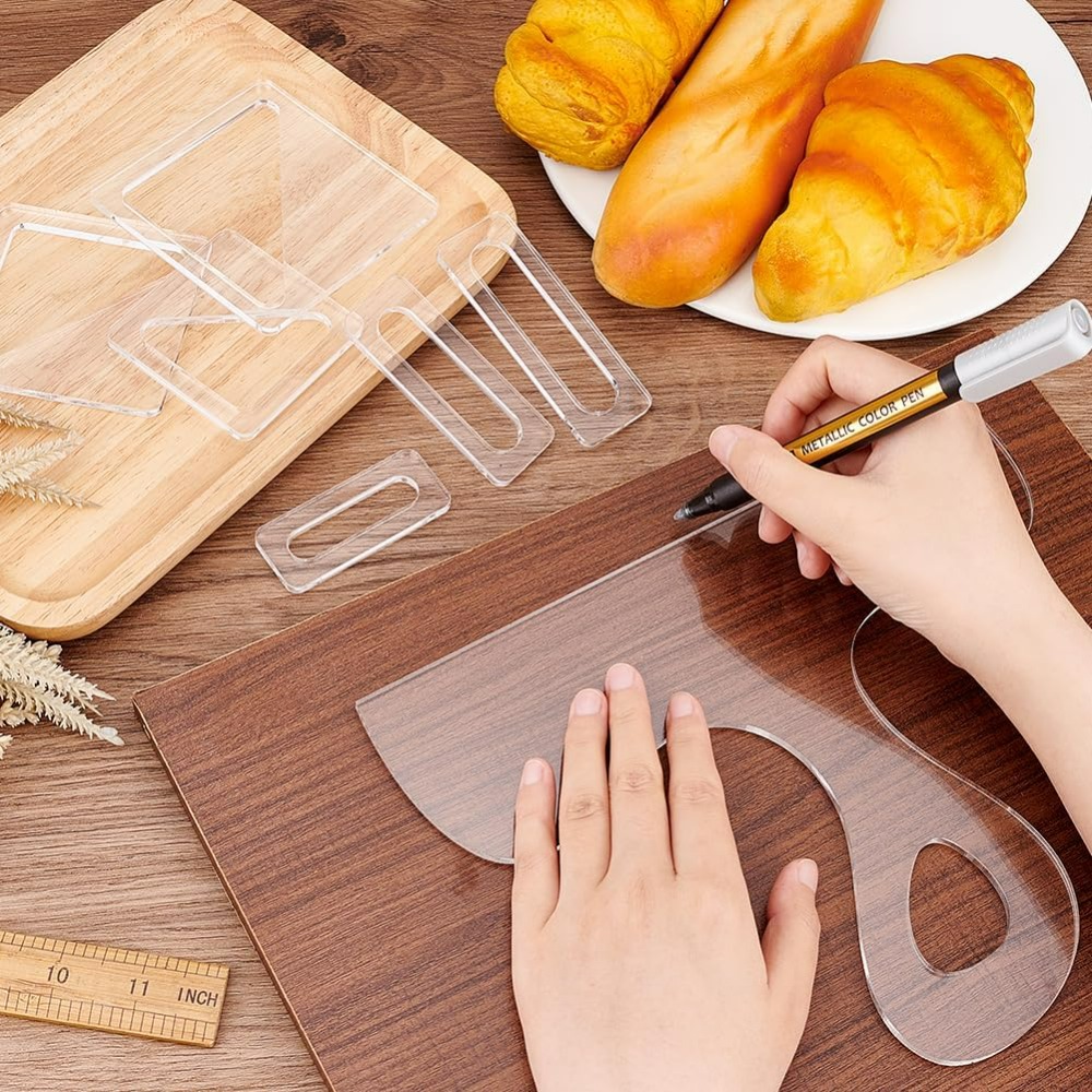 7Pcs Charcuterie Template Acry - Woodworking Router Templates บทวิจารณ์และราคา