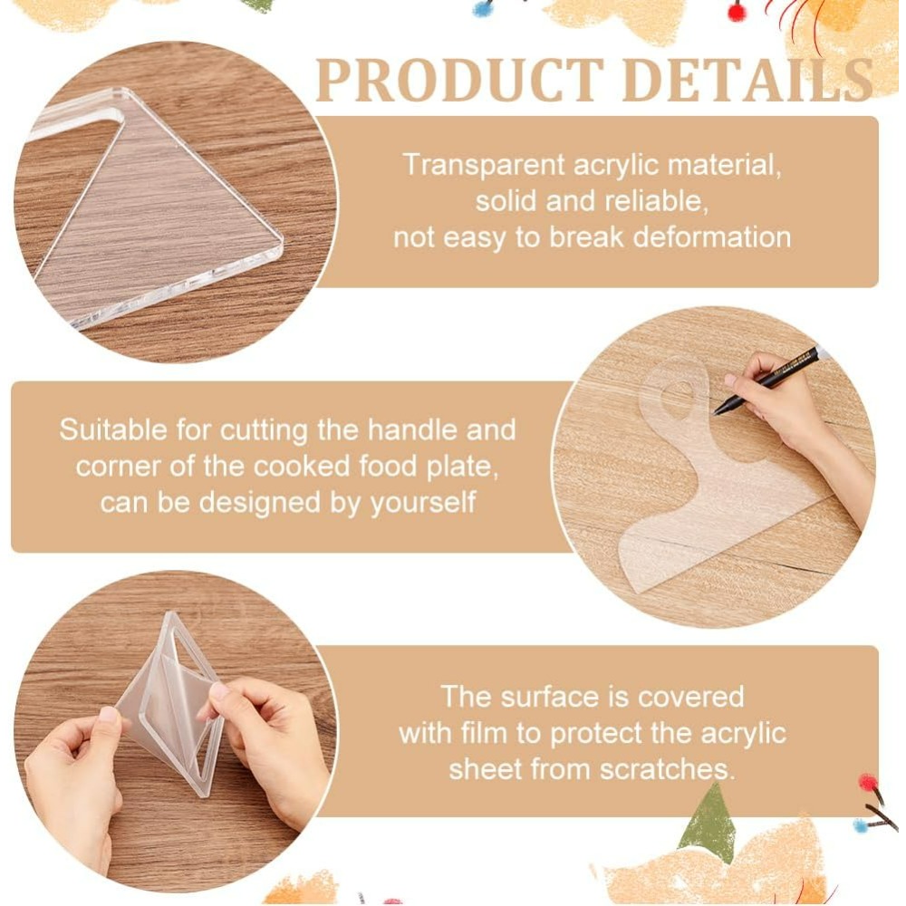 7Pcs Charcuterie Template Acry - Woodworking Router Templates บทวิจารณ์และราคา