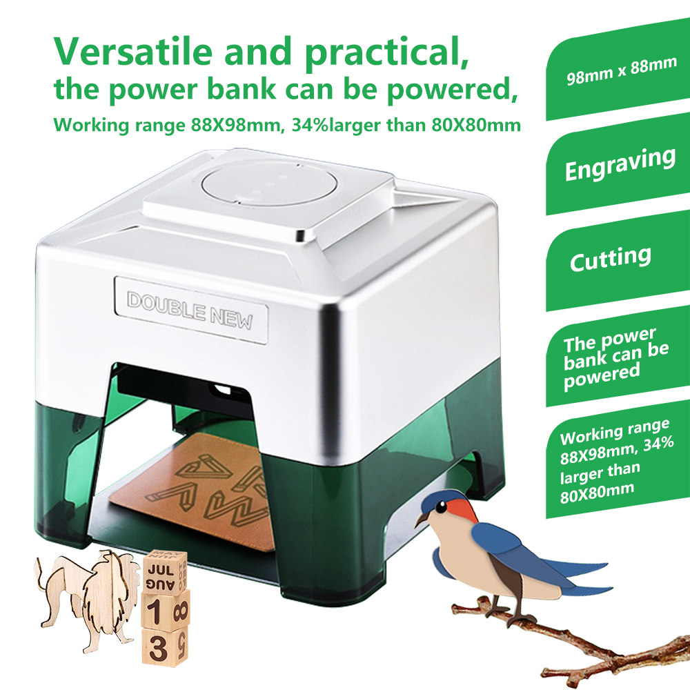 3W Mini Laser Engraver Portabl - Woodworking Logo บทวิจารณ์และราคา