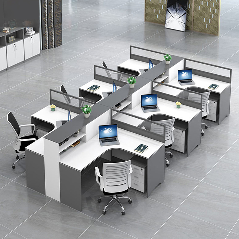 Modern Simple 4/6 Staff Desk T - Woodworking Desk Chair บทวิจารณ์และราคา