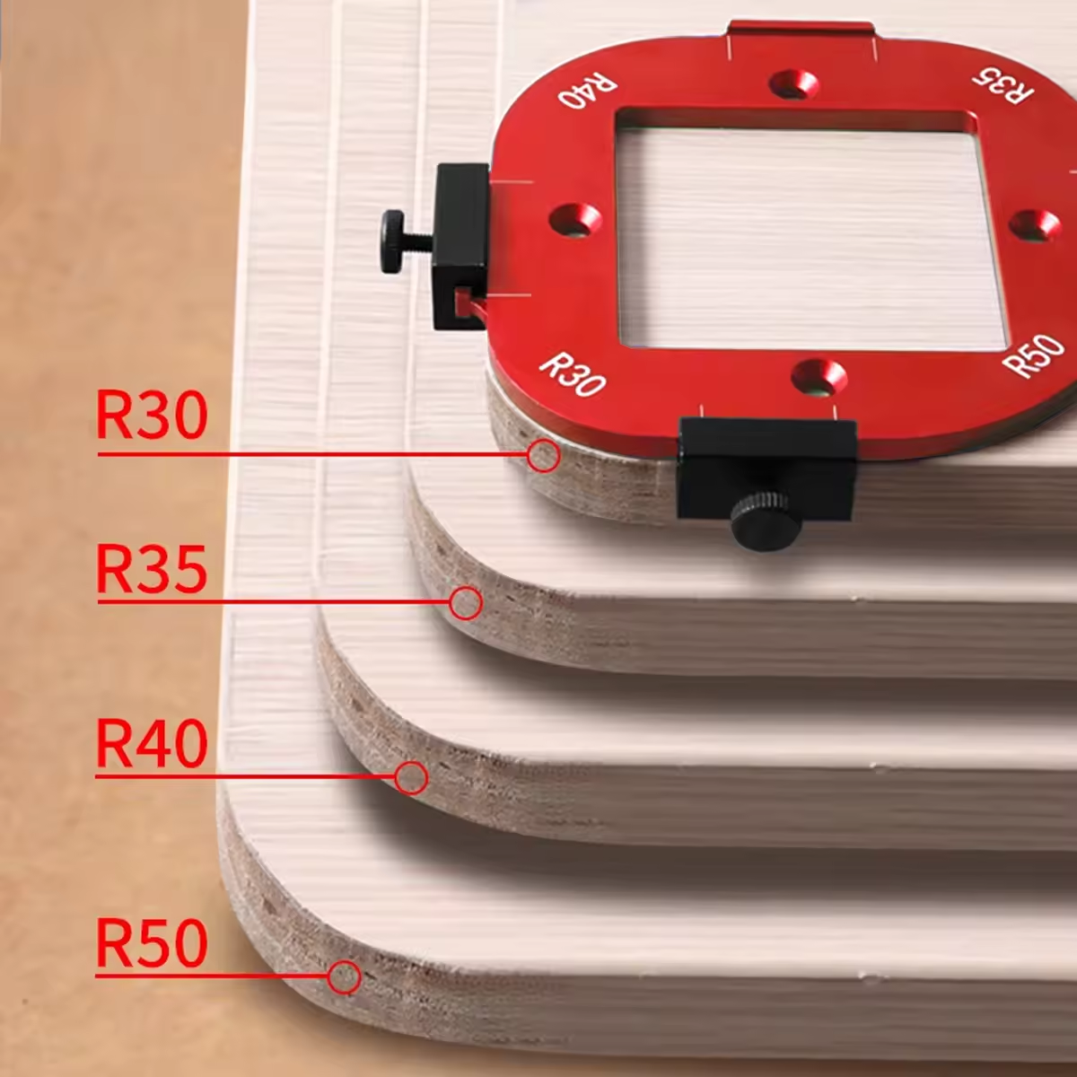 2Pcs Aluminum Alloy Radius Jig - Woodworking Router Templates บทวิจารณ์และราคา