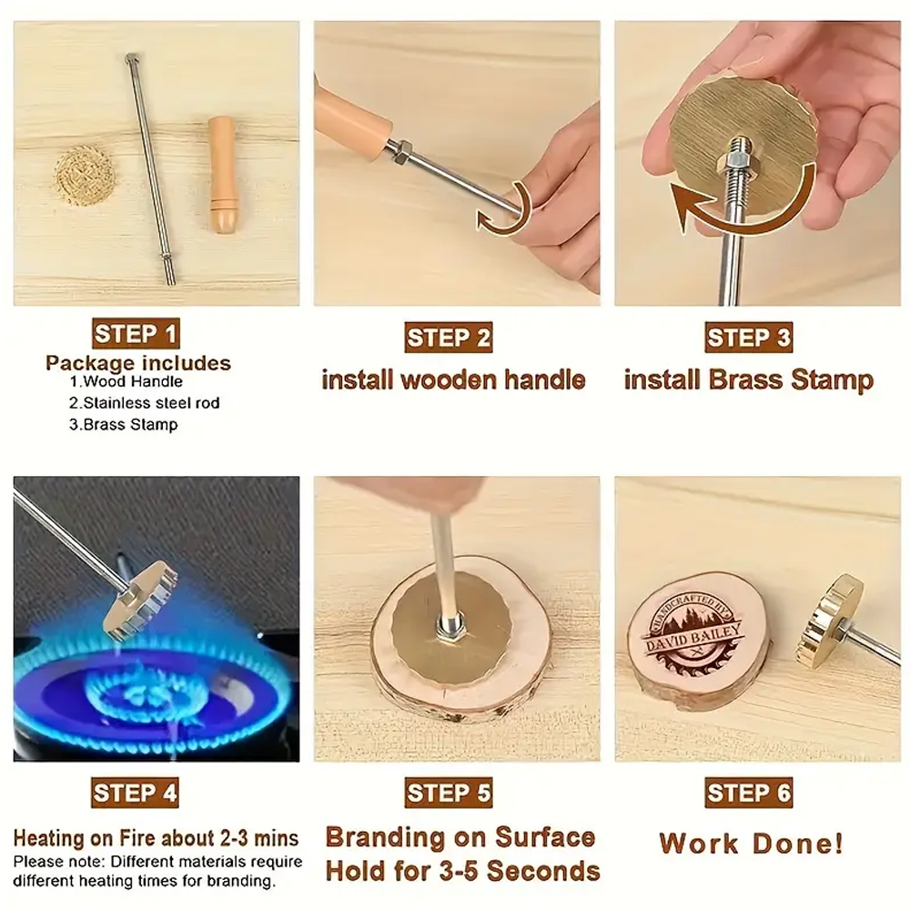 Customize Branding Iron Person - Woodworking Logo บทวิจารณ์และราคา