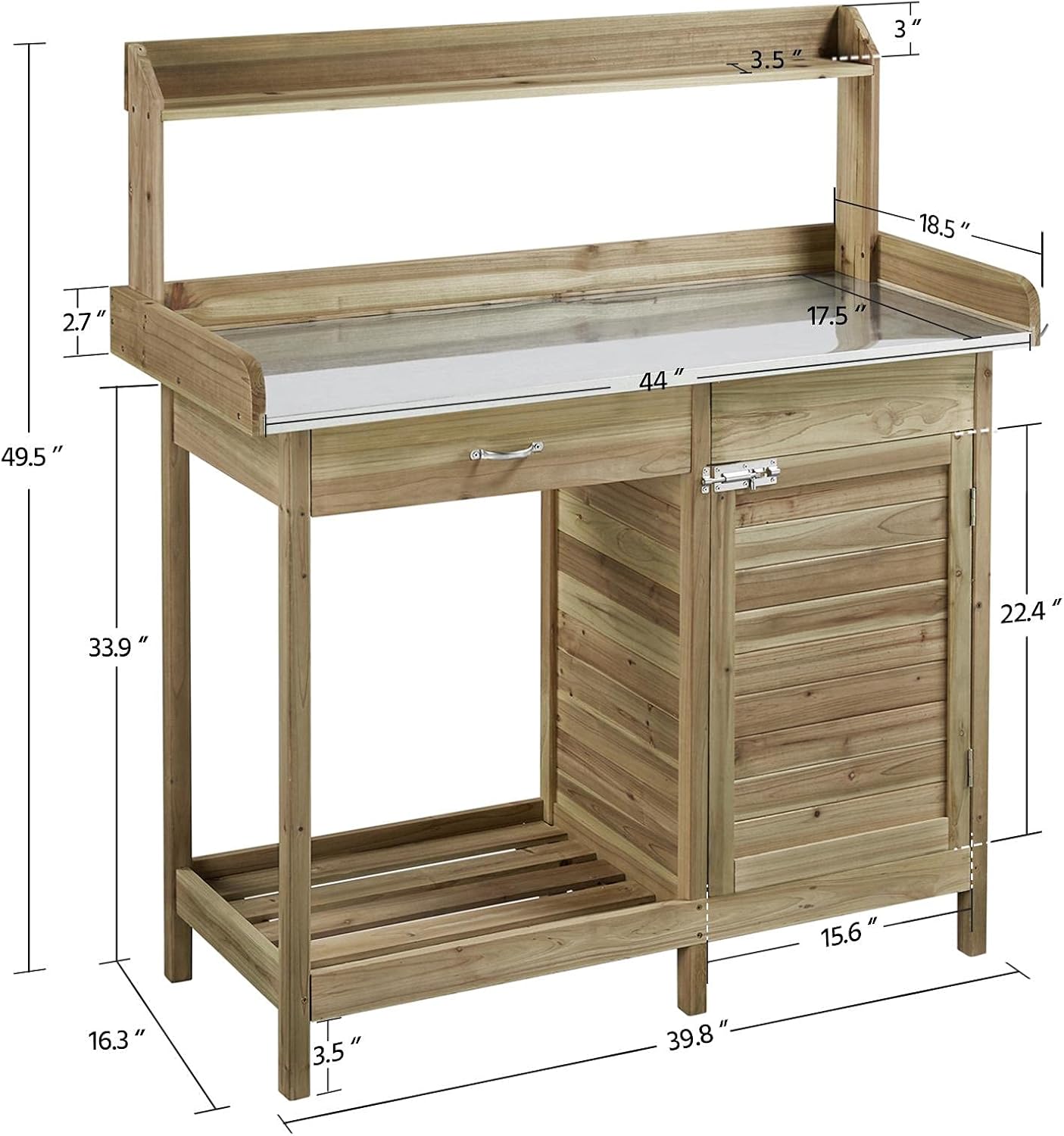 Outdoor Potting Bench Table, G - Woodworking Workbench บทวิจารณ์และราคา