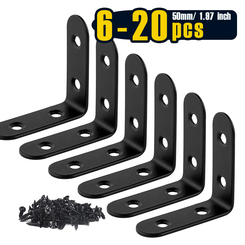 6-20Pcs L Bracket Right Angle  - Woodworking X Brace บทวิจารณ์และราคา