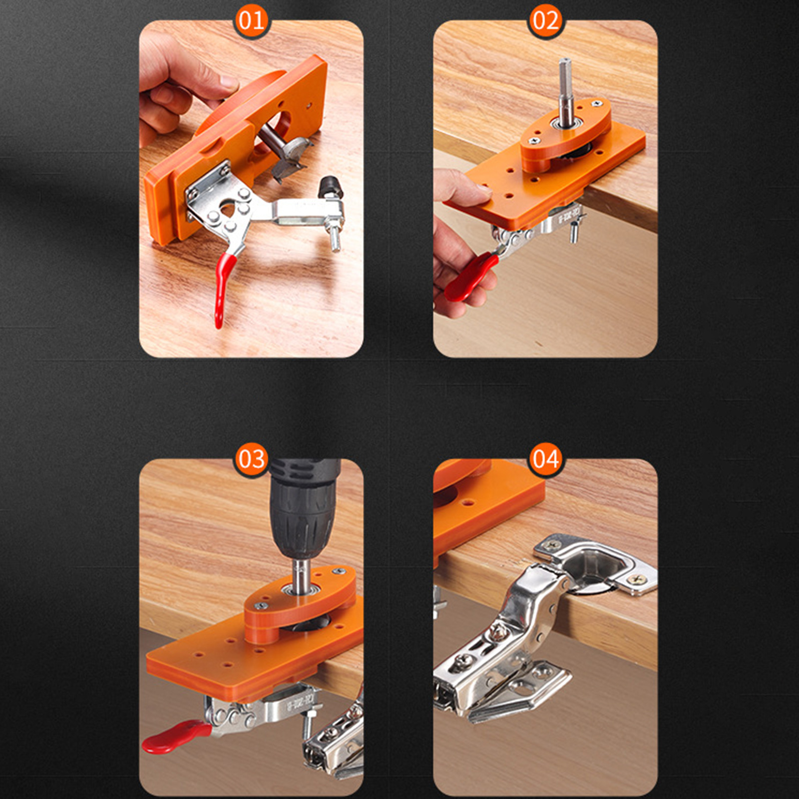 35mm Hinge Drilling Jig Long-L - Woodworking And Carpentry บทวิจารณ์และราคา