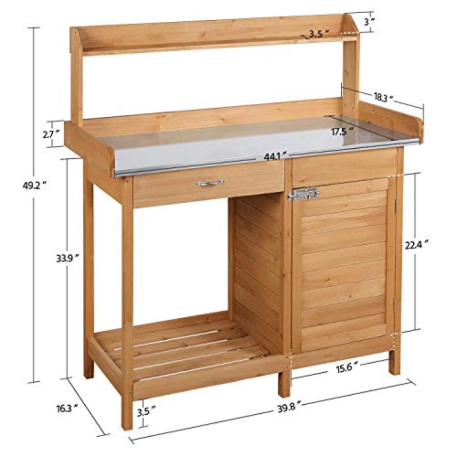 Outdoor potting bench table wo - Woodworking Workbench บทวิจารณ์และราคา