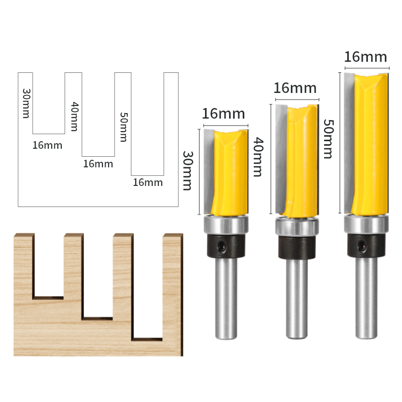 PTA 8MM Shank D16 Pattern Bit  - Woodworking Router Templates บทวิจารณ์และราคา
