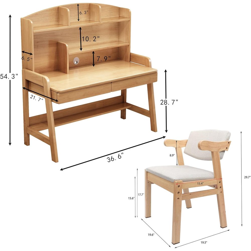 Kids Desk and Chair Set Wooden - Woodworking Desk Chair บทวิจารณ์และราคา