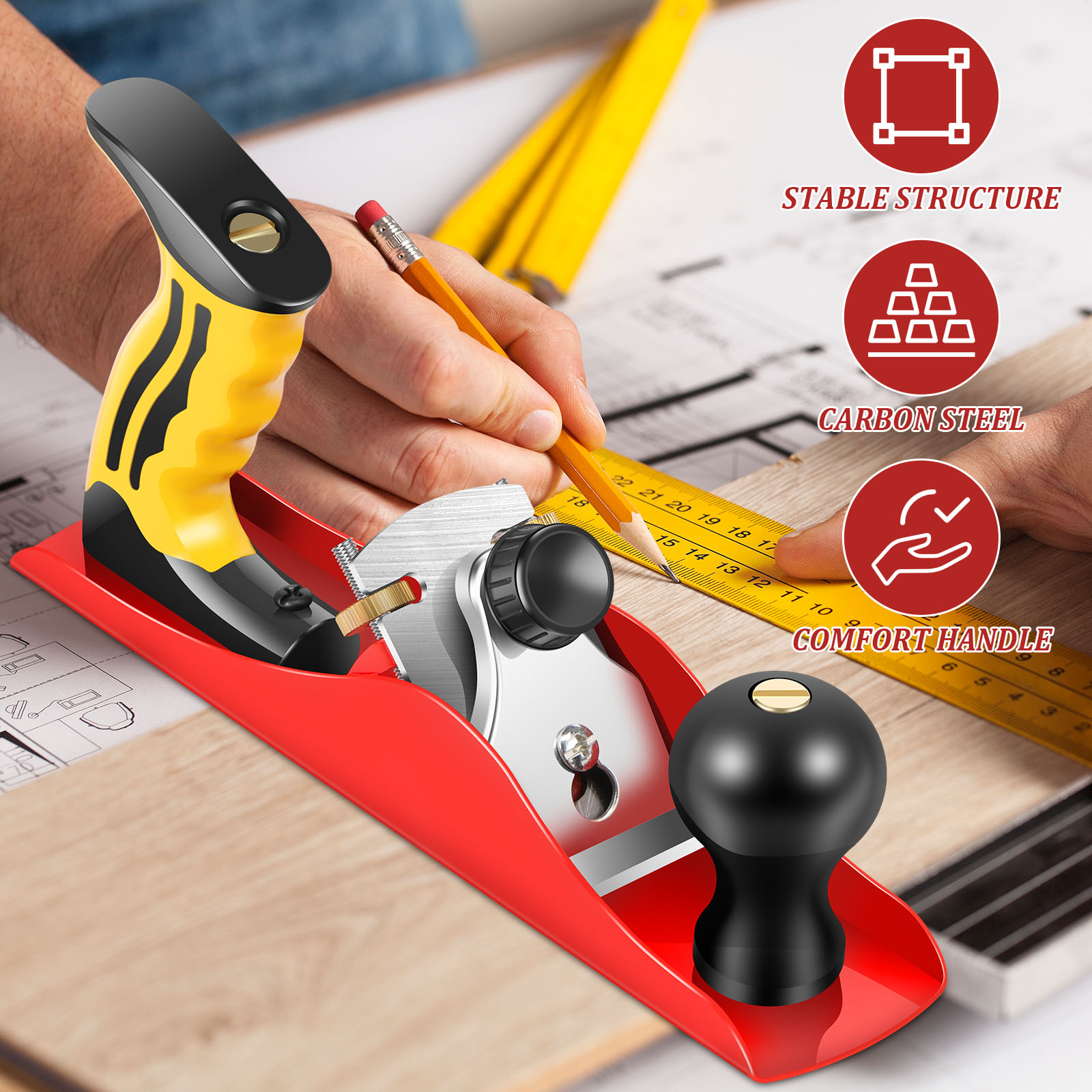Wood Hand Planer Set Hand Tool - Woodworking Shop บทวิจารณ์และราคา