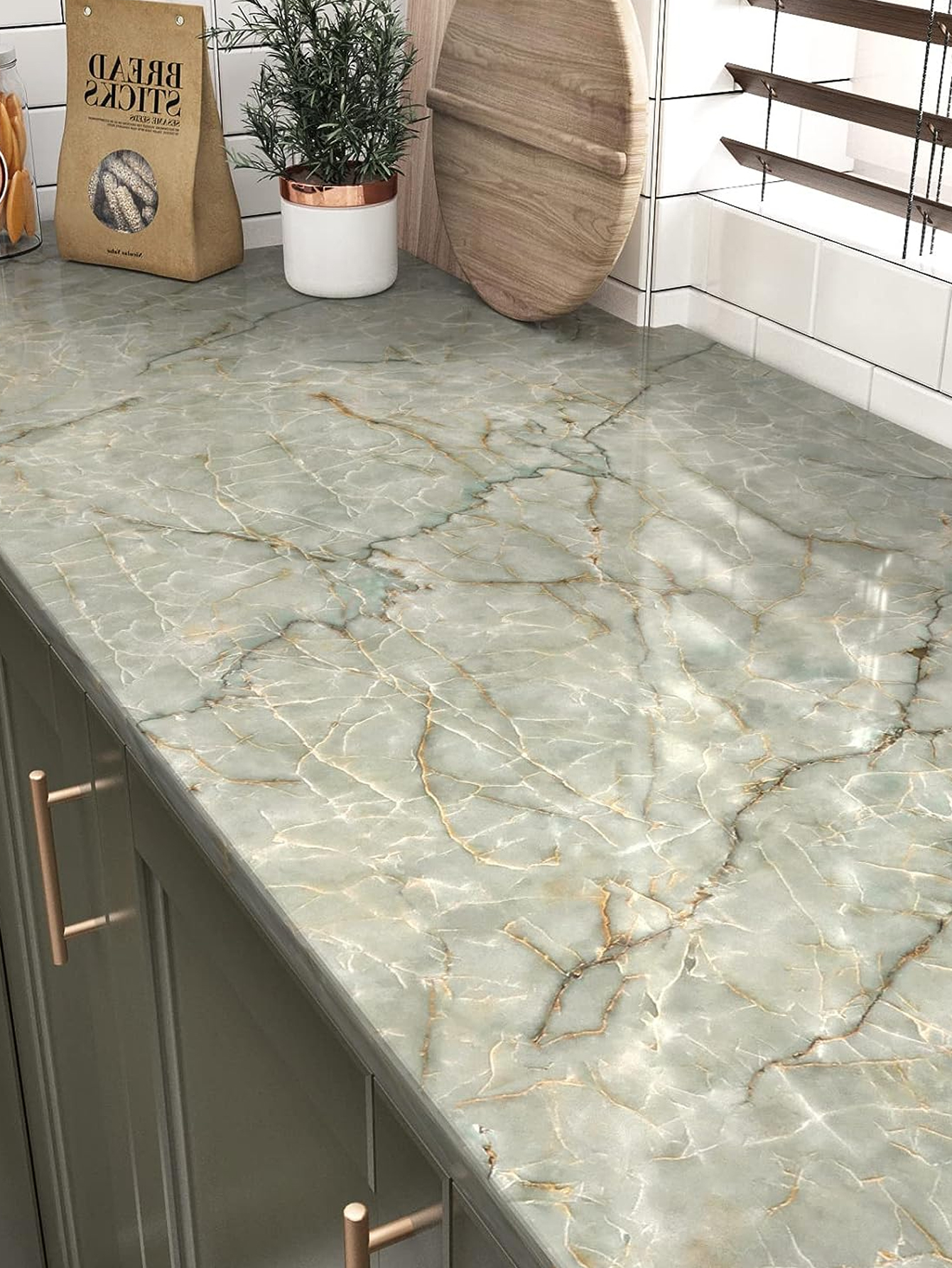 Marble Self Adhesive Wallpaper - Woodworking Oil Finish บทวิจารณ์และราคา