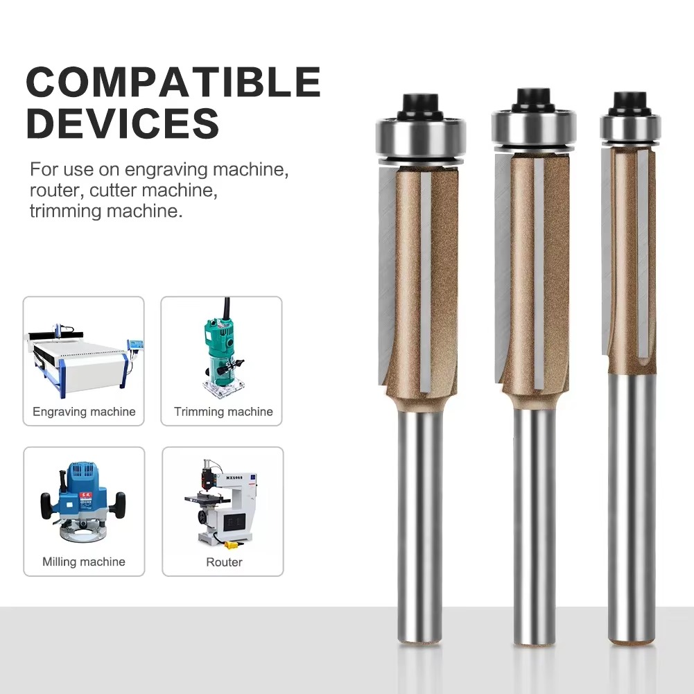 1 PC 6mm 1/4in Shank Z3 Flush  - Woodworking Router Templates บทวิจารณ์และราคา