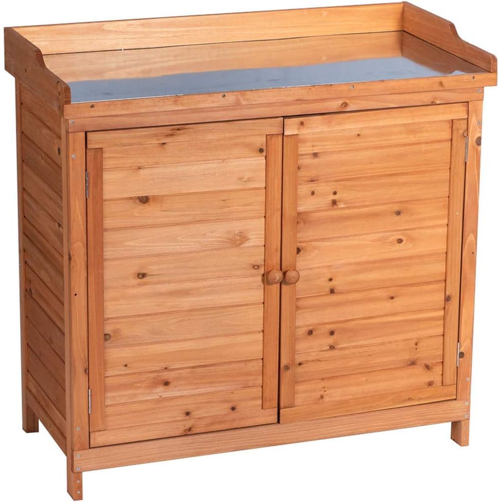 Outdoor Patio Wood Storage Cab - Woodworking Workbench บทวิจารณ์และราคา