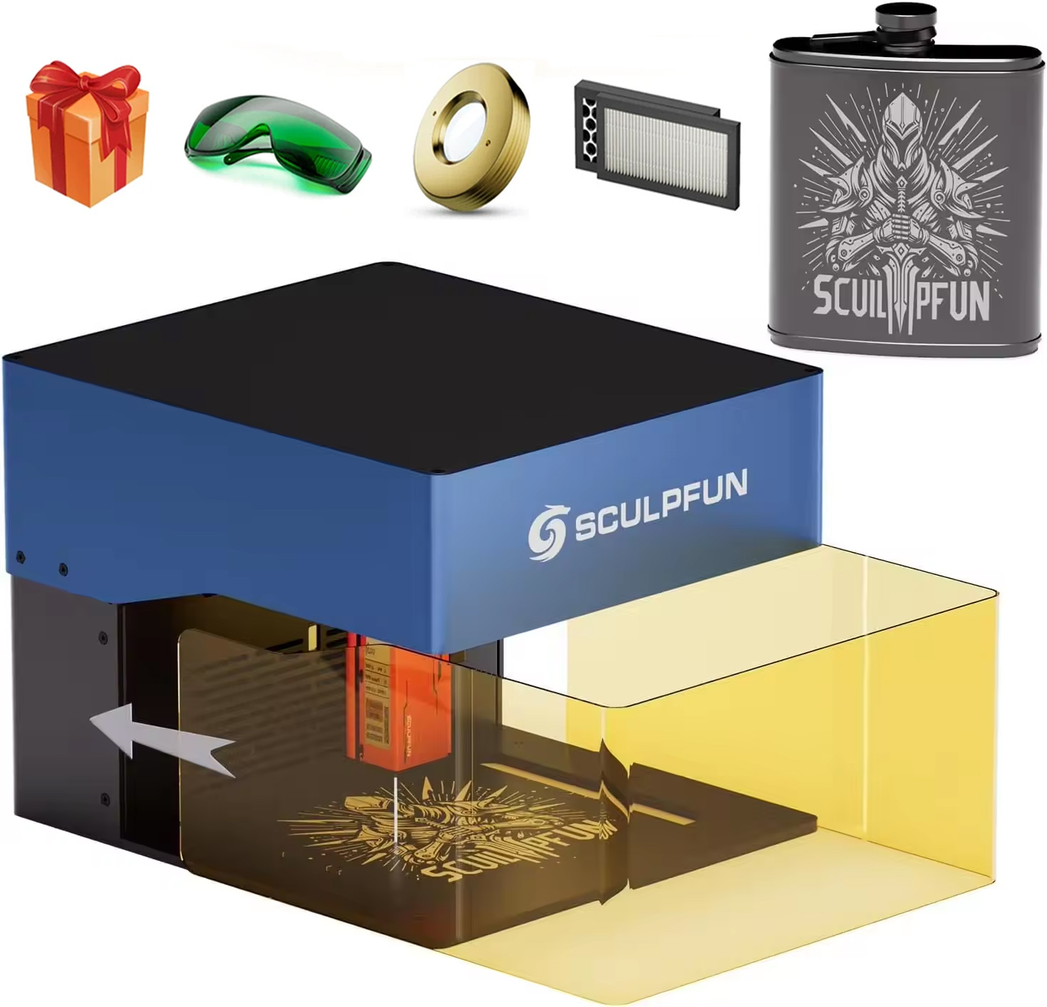 Sculpfun iCube Pro 10W Laser E - Woodworking Logo บทวิจารณ์และราคา