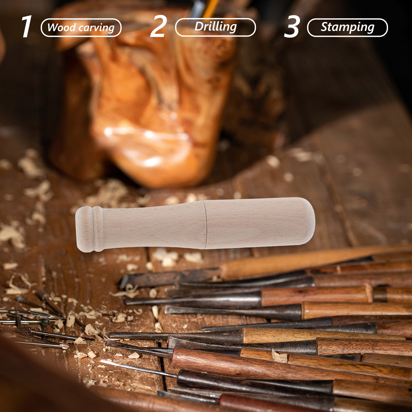Beechwood Woodworking Mallet S - Wooden Mallet Carving บทวิจารณ์และราคา