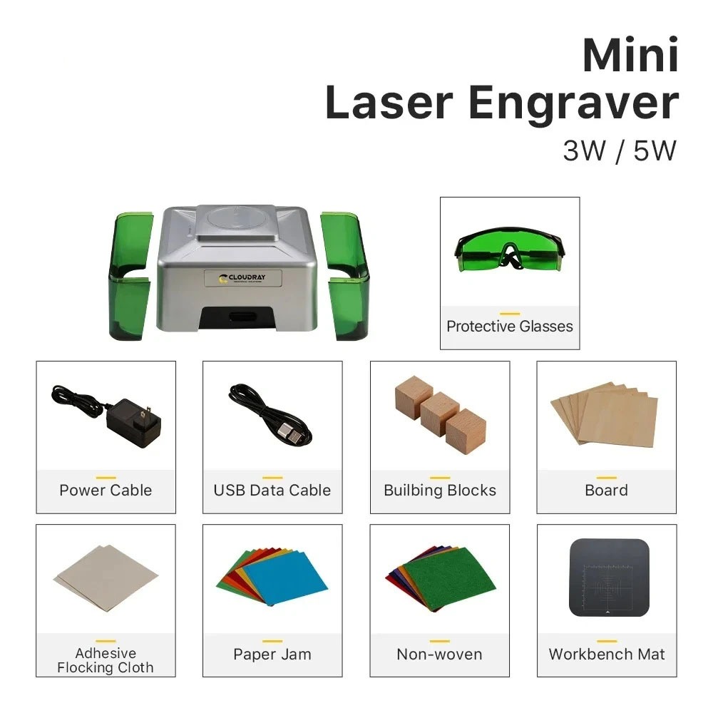 5000mW Mini CNC Laser Engraver - Woodworking Logo บทวิจารณ์และราคา