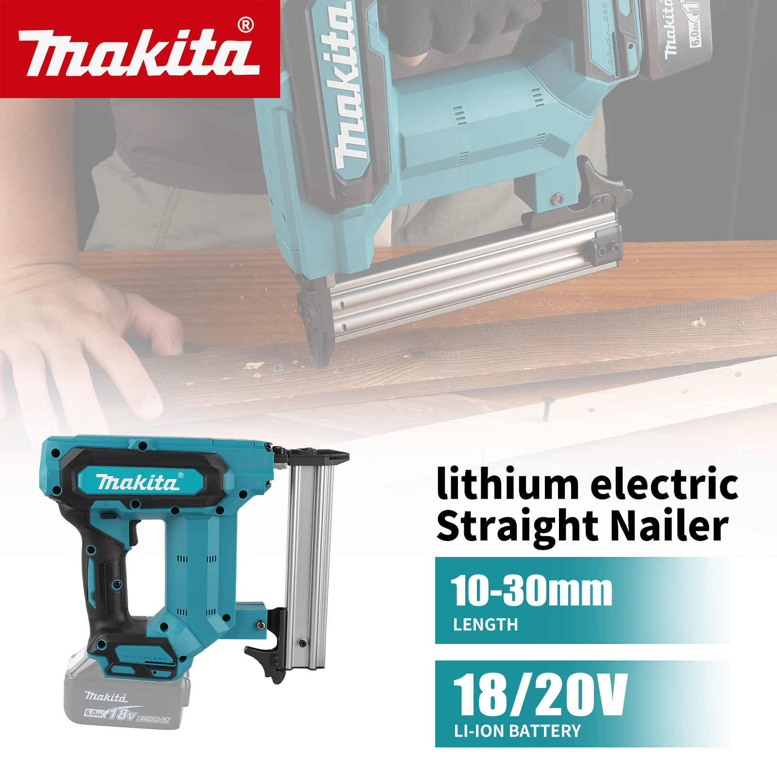 NEW Makita F30 18V Lithium-Ion - Woodworking Nail Gun บทวิจารณ์และราคา