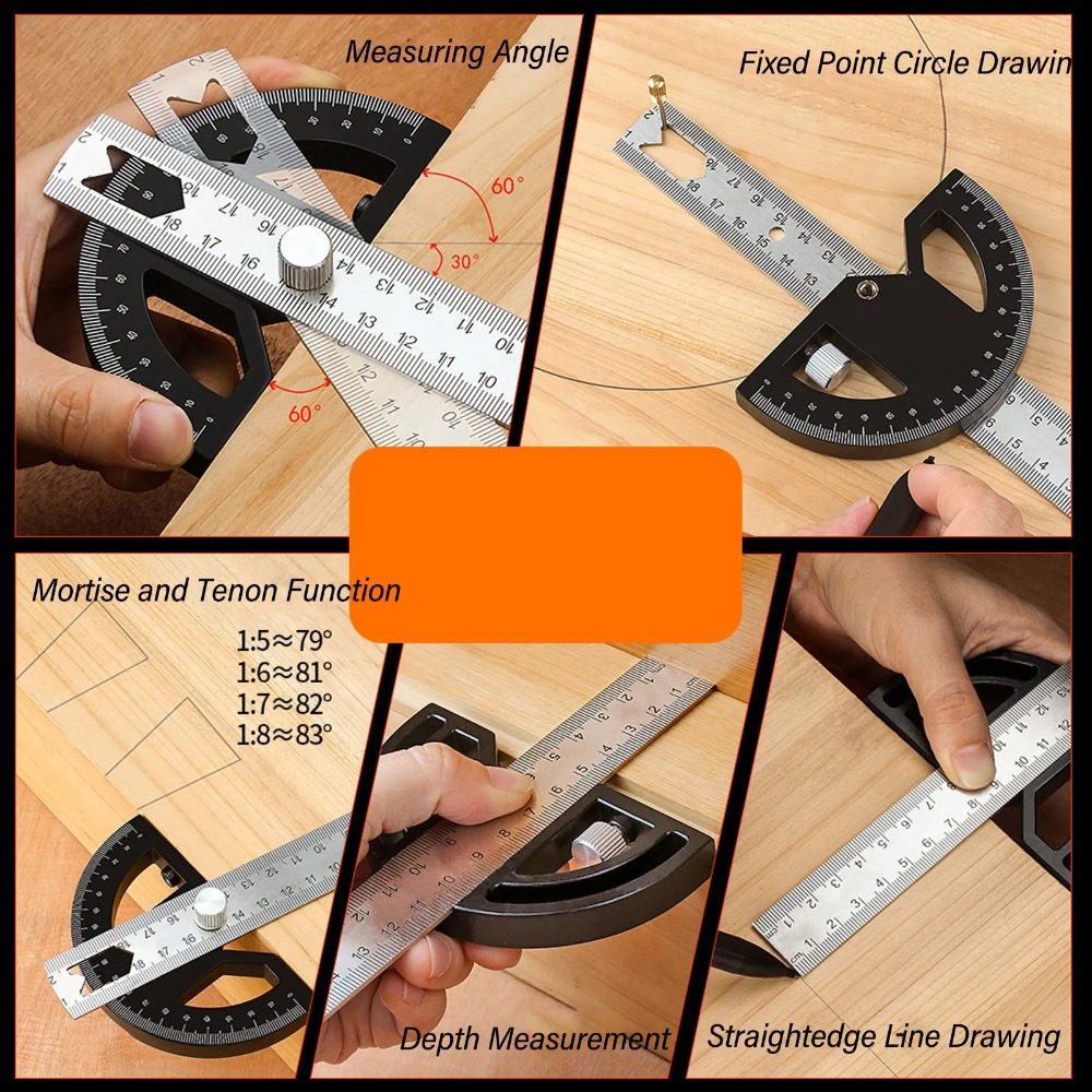 Angle Protractor Carpentry Ang - Woodworking And Carpentry บทวิจารณ์และราคา
