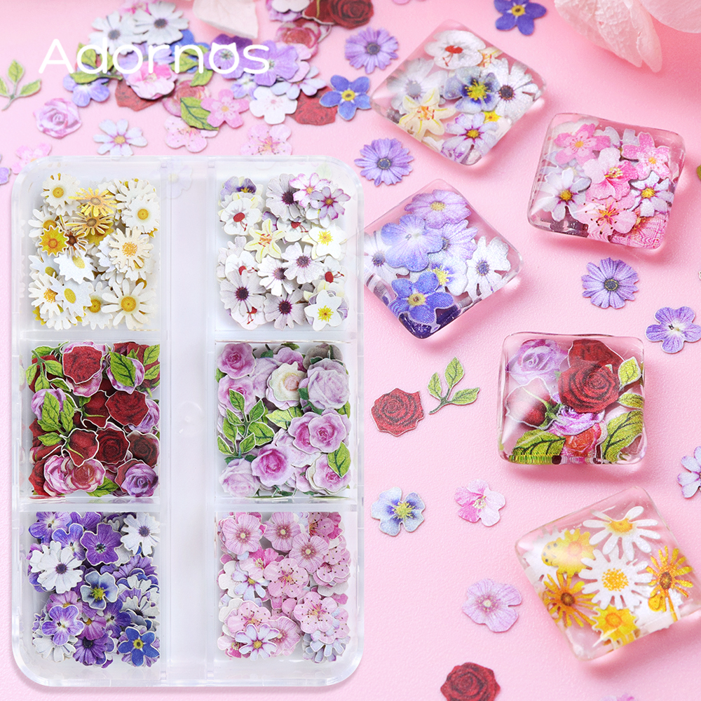 6 Grids Flowers Wood Pulp Chip - Woodworking Epoxy บทวิจารณ์และราคา