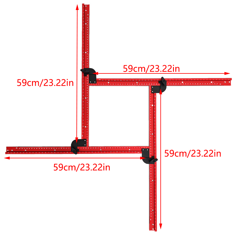 59cm Adjustable Square Router  - Woodworking Router Templates บทวิจารณ์และราคา