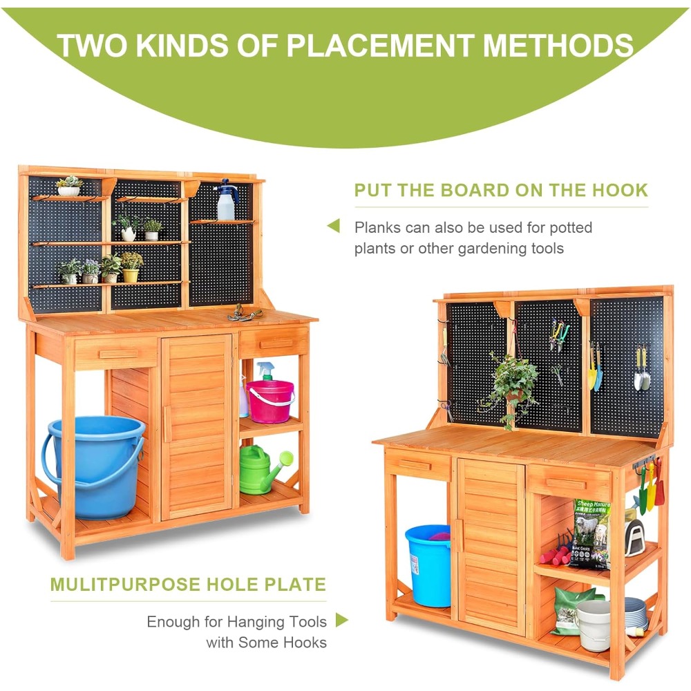Outdoor Potting Bench,Wooden P - Woodworking Workbench บทวิจารณ์และราคา