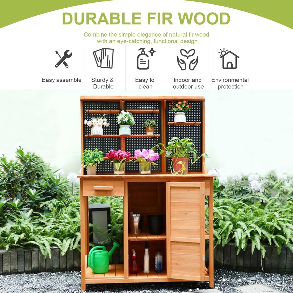 Outdoor Potting Bench,Wooden P - Woodworking Workbench บทวิจารณ์และราคา