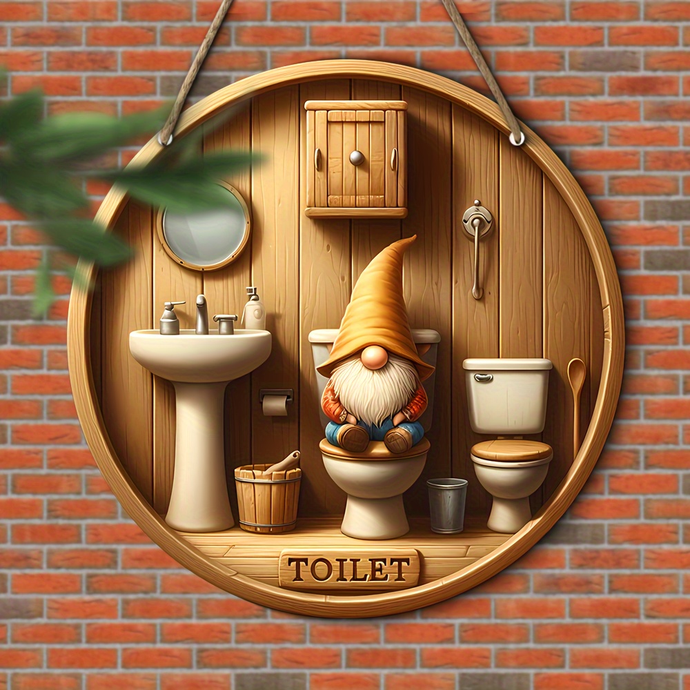 Country gnome toilet logo, woo - Woodworking Logo บทวิจารณ์และราคา