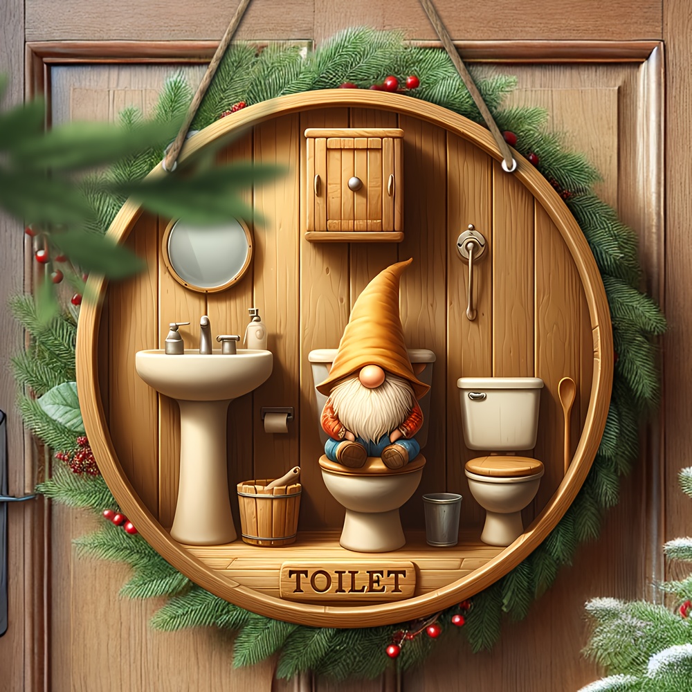 Country gnome toilet logo, woo - Woodworking Logo บทวิจารณ์และราคา