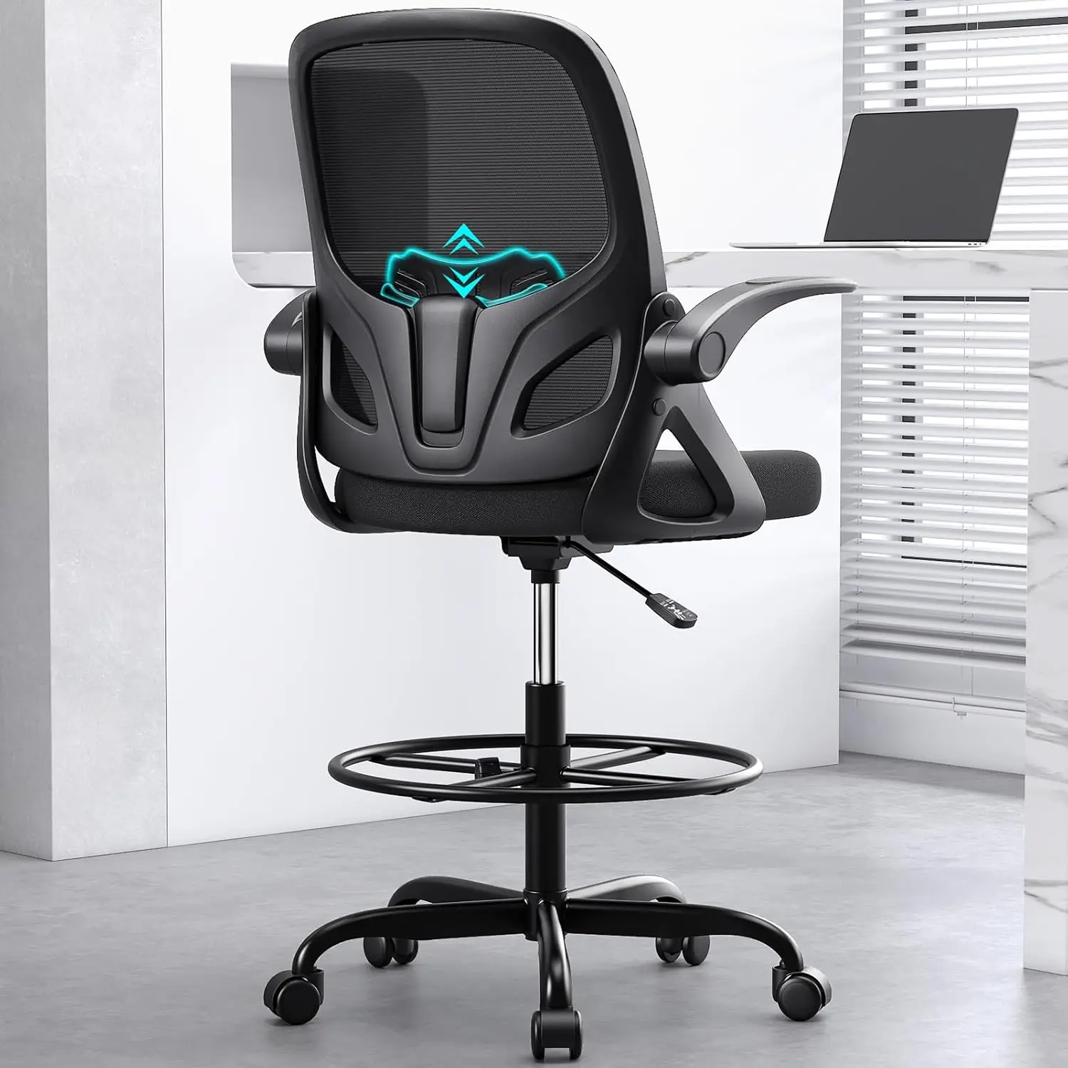 Tall Drafting Chair with Footr - Woodworking Desk Chair บทวิจารณ์และราคา