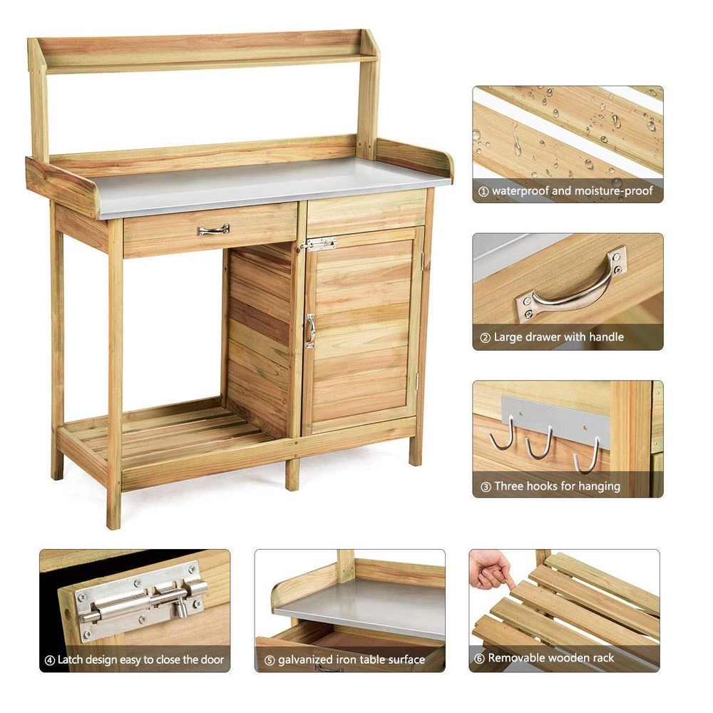 Garden Wooden Work Station Pot - Woodworking Workbench บทวิจารณ์และราคา