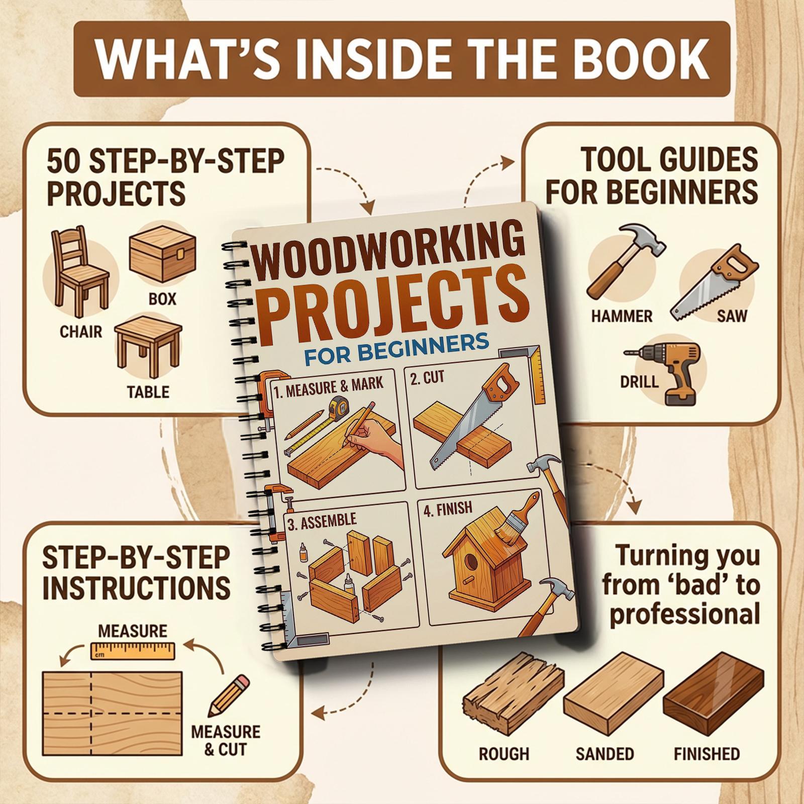 Woodworking Book for Beginners - Woodworking Plan บทวิจารณ์และราคา